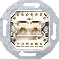 Gira Einsatz UAE/IAE (ISDN)-Anschlussdose Cat.3 2fach, 2 x 8-polig 8/8 (8/8) Schraubklemmen