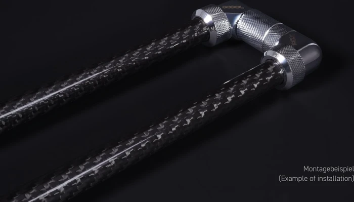 Alphacool Carbon HardTube, 80cm 13/10mm, carbon, 4er-Pack