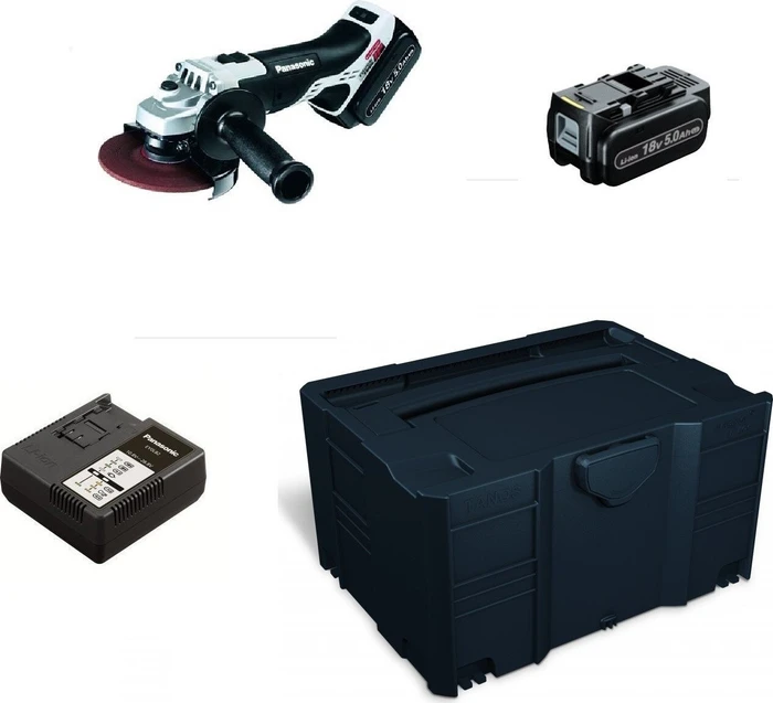 Panasonic EY46A2LJ2G Akku-Winkelschleifer inkl. Systainer + 2 Akkus 5.0Ah