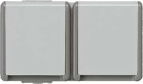 Siemens DELTA fläche IP44 Schuko-Steckdose, dunkelgrau/hellgrau