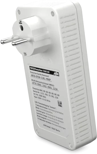 FRITZ! FRITZ!Powerline 1240 AX WLAN Set, Powerline/WLAN-Access Point und Powerline-Adapter Set, 2er-Bundle
