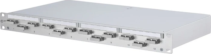 Metz Connect OpDAT PF VIK LWL-Patchpanel SC-D Kupplungen, MM metall, 12-Port, 1HE, 1HE