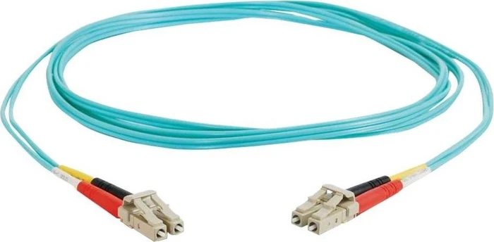 C2G LWL Duplex Kabel, OM3, 2x LC Stecker/2x LC Stecker, 1m, türkis