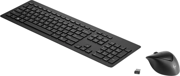 HP Wireless Rechargeable 950MK Maus und Tastatur, schwarz, USB, UK