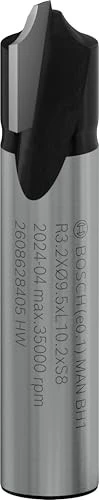 Bosch Professional HM Viertelstabfräser, (R1)3.2x(D)9.5x10.2x41mm, 1 Stück