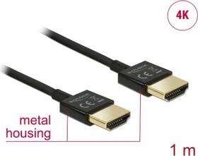 DeLOCK Slim 4K High Speed mit Ethernet HDMI Kabel, 1m