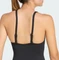 adidas 3-Streifen High Neck 2-Way Straps Peachsoft Badeanzug schwarz/weiß (Damen) Vorschaubild