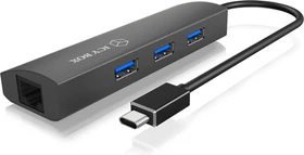 RaidSonic Icy Box IB-HUB1406-C schwarz, 3-port, USB-C 3.0 (60065)