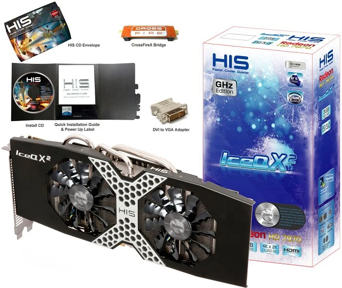 HIS Radeon HD 7970 GHz Edition IceQ X², 3GB GDDR5, DVI, HDMI, 2x mDP