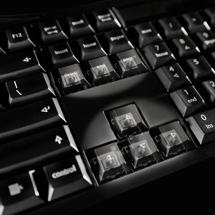 Cherry MX Board 3.0, Logo weiß/Status LEDs grün, Kabel abnehmbar, MX RED, USB, DE