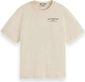 Scotch & Soda Washed Artwork Loose T-Shirt kurzarm soft ice (Damen)