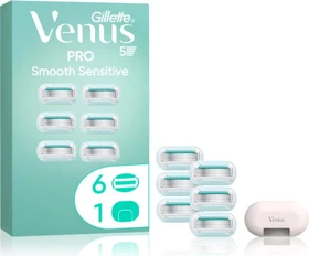 Gillette Venus Pro Smooth Sensitive Rasierklinge, 6 Stück + Schutzkappe