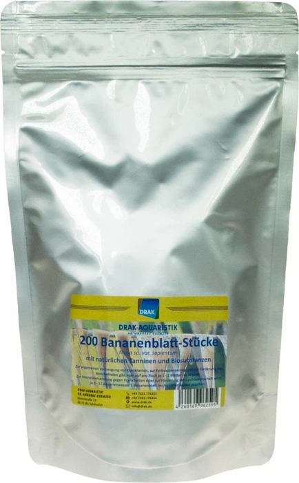 DRAK-Aquaristik Bananenblatt-Stücke DRAK, 200 Stück