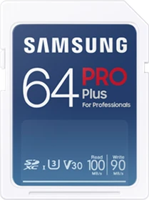 Samsung PRO Plus for Professionals R100/W90 64GB, UHS-I U3, Class 10