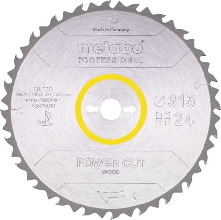 Metabo Power Cut Kreissägeblatt 24Z, 315x2x30mm, 1 Stück