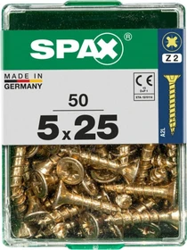 Spax YELLOX A2L 4CUT PZ2 Universalschraube, 5x25mm, 50 Stück