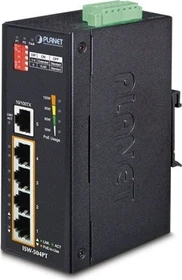 Planet ISW-504PT Industrial Railmount Switch, 5x RJ-45, 120W PoE+