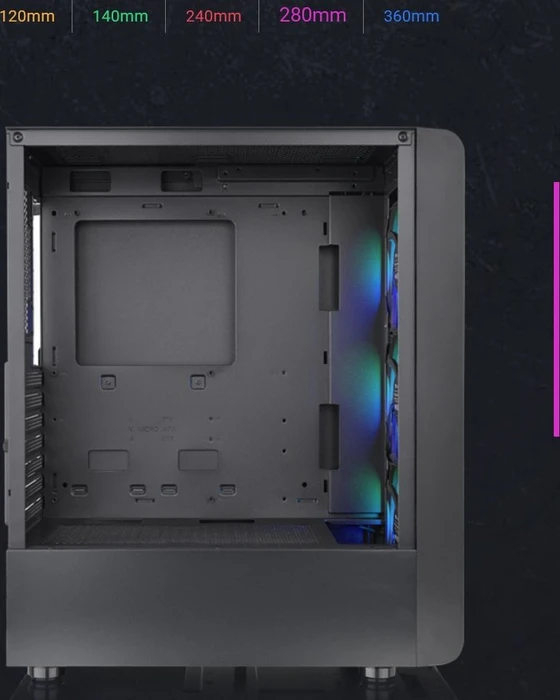 Thermaltake S200 TG, schwarz, Glasfenster