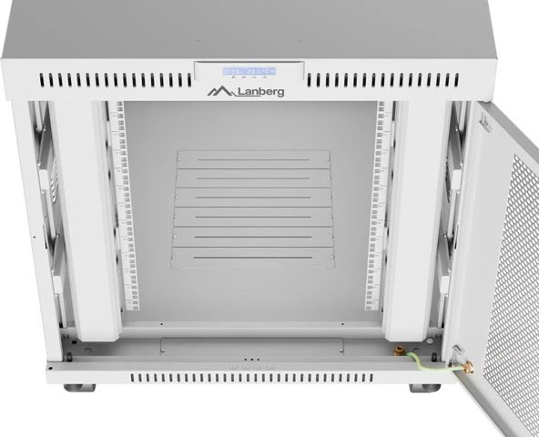 Lanberg 19" Rackschrank 15HE, LCD, freistehend, Flat Pack, Gitternetztür, IP20, RAL 7035, 1000mm tief