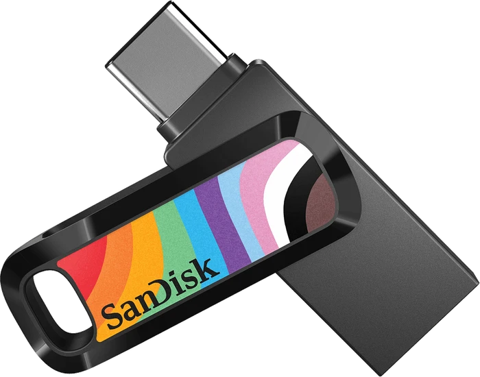 SanDisk Ultra Dual Drive Go USB Type-C Rainbow Pride Limited Edition 128GB, USB-A + USB-C, USB 3.2 Gen 1×1