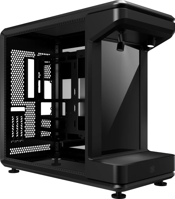 Cooler Master MasterFrame 360 Stage LCD, schwarz, Glasfenster