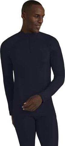 Falke Zip Wool-Tech Funktionsshirt langarm dark night (Herren)