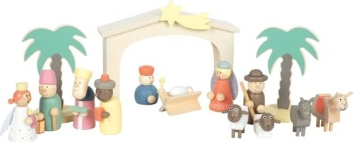 Legler Small Foot Spielset Holzkrippe Weihnachtsgeschichte