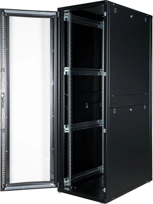 Roline / Secomp Pro Serie 19" Serverschrank 42HE, montiert, Glastür, IP20, RAL 9005, 1000mm tief