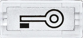 Merten System M Symbole rechteckig Schlüssel, glasklar