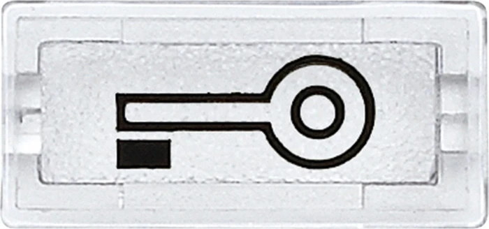 Merten System M Symbole rechteckig Schlüssel, glasklar