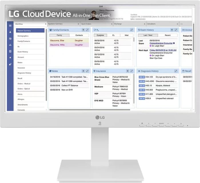 LG 24CR671N-2P All-in-One Thin Client Healthcare, Pentium Silver N6005, 8GB RAM, 256GB SSD