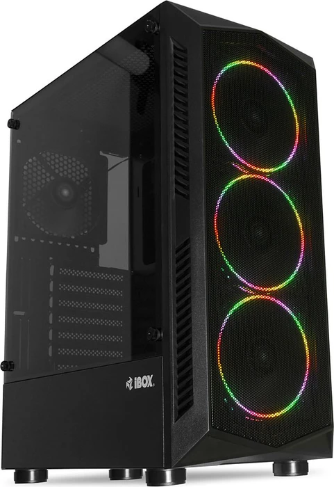 iBox Lupus 27, schwarz, Glasfenster