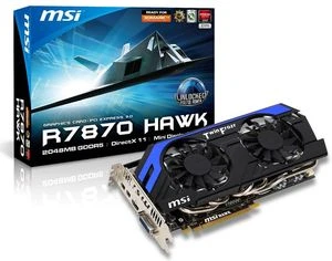 MSI Radeon HD 7870 GHz Edition, R7870 Hawk, 2GB GDDR5, DVI, HDMI, 2x mDP