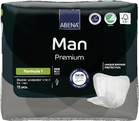 Abena Man Premium Formula 1 Hygieneeinlage, 15 Stück