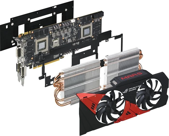 ASUS ROG Mars GeForce GTX 760 X2, MARS760-4GD5, 2x 2GB GDDR5, 3x DVI, mDP
