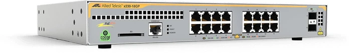 Allied Telesis x230 Desktop Gigabit Managed Switch, 16x RJ-45, 2x SFP, 247W PoE+