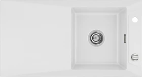 systemceram Siro 90 Einbau Becken rechts mit Ablauffernbedienung satin