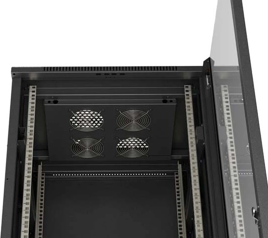 Lanberg 19" Rackschrank 37HE, freistehend, Flat Pack, Glastür, IP20, RAL 9004, 600mm tief