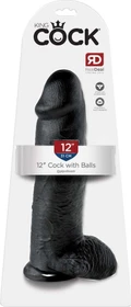 Pipedream King Cock 12" Cock with Balls black