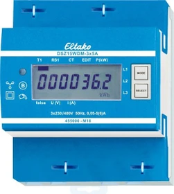 Eltako DSZ15WDM-3x5A M-Bus-Wandlerzähler, 3-Phasen, 4TE REG, Strom-/Energiemesser (28305515)