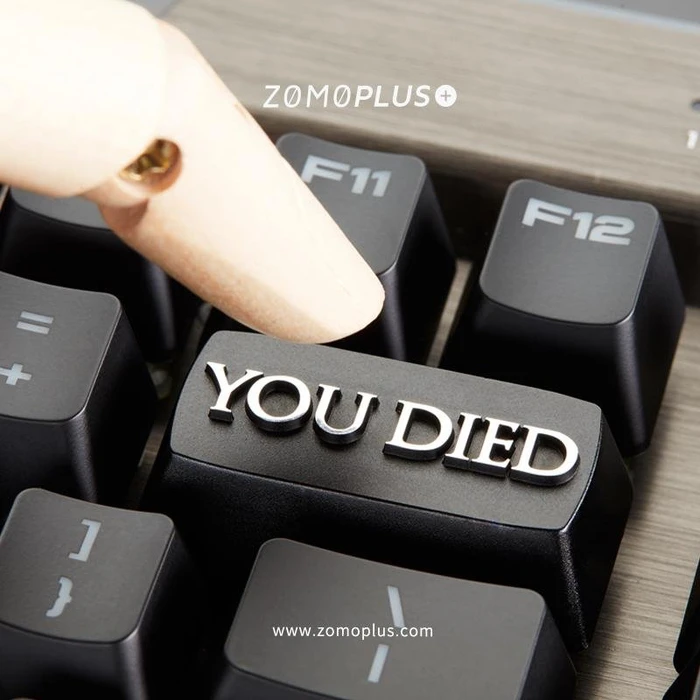 Zomoplus Keycap YOU DIED, Aluminium, silber/schwarz, 1 Taste