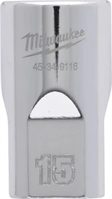 Milwaukee Four Flat Außensechskant Steckschlüssel 1/2", 15x38mm, 1 Stück