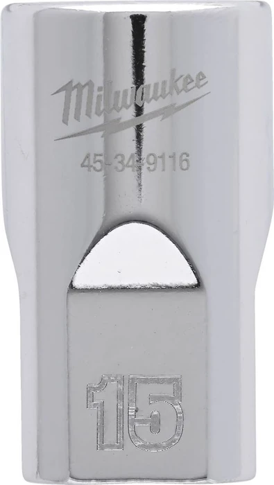 Milwaukee Four Flat Außensechskant Steckschlüssel 1/2", 15x38mm, 1 Stück