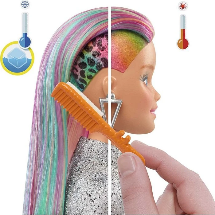 Mattel Barbie - Leoparden Regenbogen-Haar Puppe