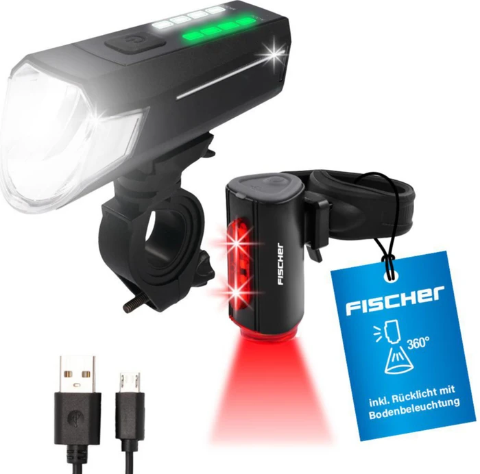 Fischer Akku-USB-LED 80 Lux Beleuchtungsset
