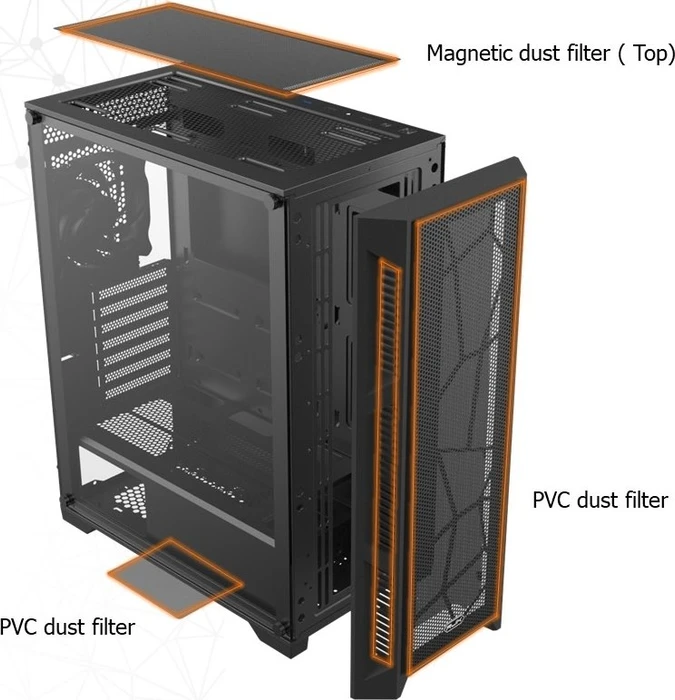 Raijintek Arcadia III, Glasfenster