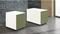 mauser Rollcontainer line, 570x600mm, 1x Utensilienauszug, 3x Materialschublade, reinweiß/schilfgrün Vorschaubild