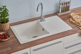 Respekta Denver 780x440mm Einbau Becken reversibel weiß