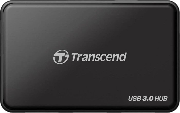 Transcend HUB3 USB-Hub, 4x USB-A 3.0, USB 3.0 Micro-B [Buchse]