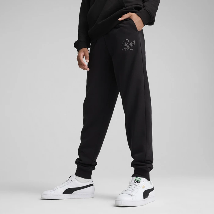 Puma Essentials Script Trainingshose lang puma black (Junior)